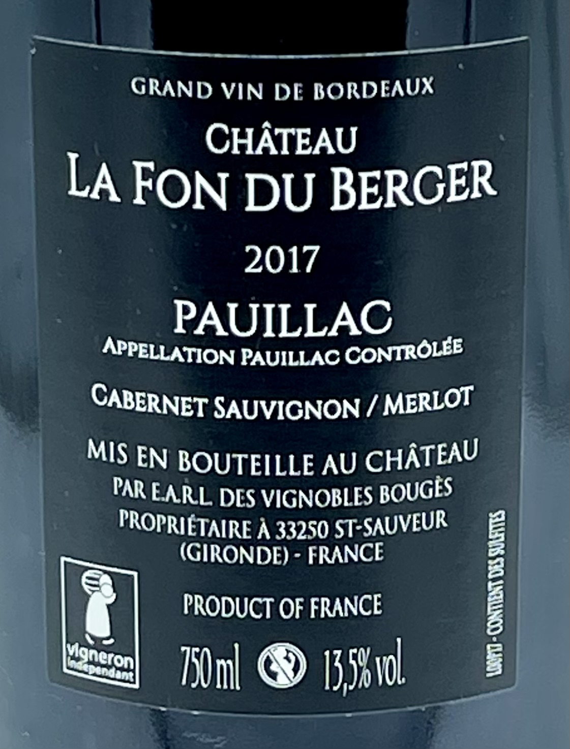 Pauillac - Château La Fon du Berger 2017
